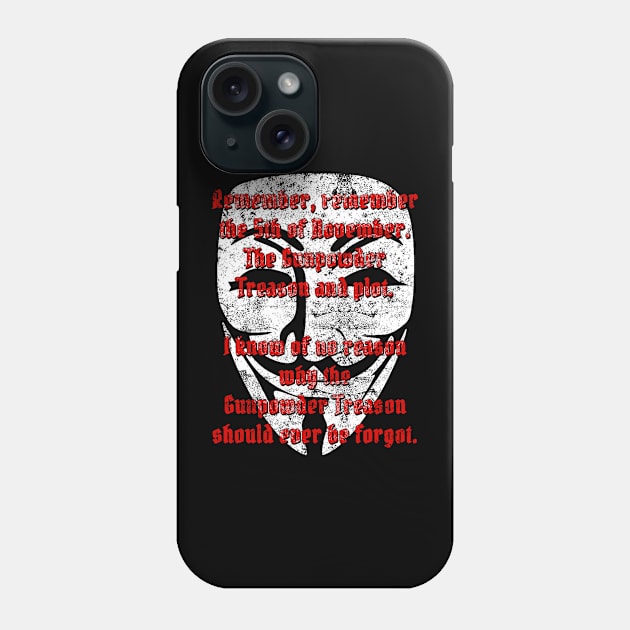 Remember 5 November Phone Case by EagleFlyFree