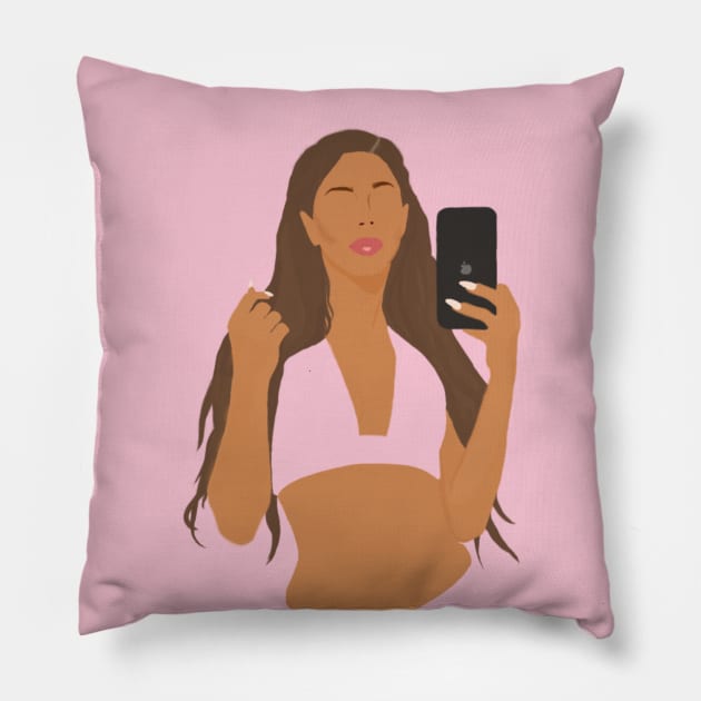 Tini Stoessel - Digital Portrait Pillow by Ivanapcm