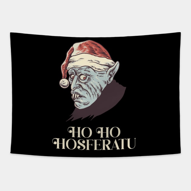 Ho Ho Hosferatu | Christmas Nosferatu | Santa Vampire Tapestry by shi-RLY designs