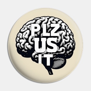 Funny Brain Pin