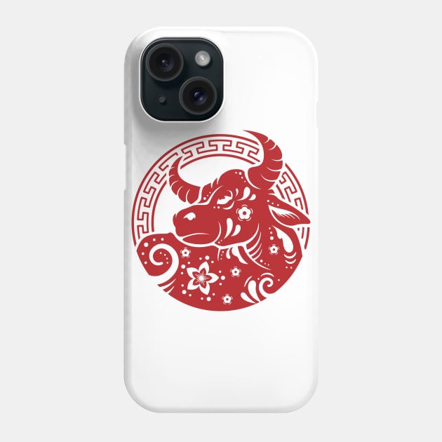 Happy Chinese New Year Ox 2021 Phone Case by Mandra