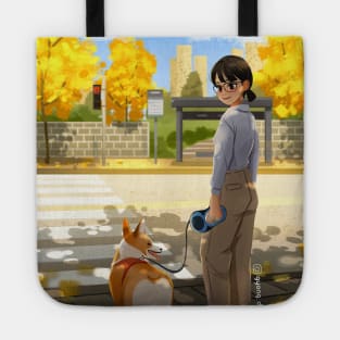 A walk with the dog Tote