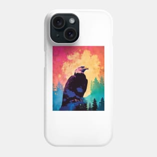 Majestic Eagle Silhouette: Freedom's Colors Phone Case