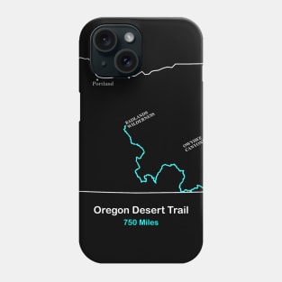 Route Map of Oregon Desert Trail Phone Case