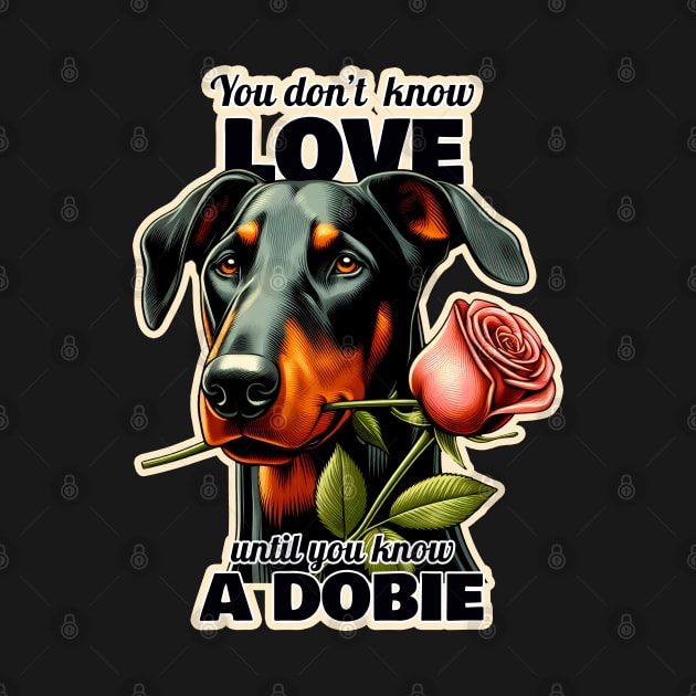 Doberman Valentine's day by k9-tee