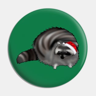 Christmas Raccoon Pin