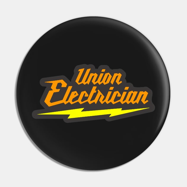 Union Electrician Pin by  The best hard hat stickers 