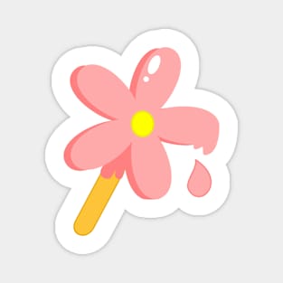 Pink Daisy  Ice Cream Magnet