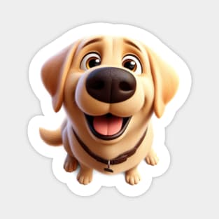 Happy Labrador Pup cartoon Magnet