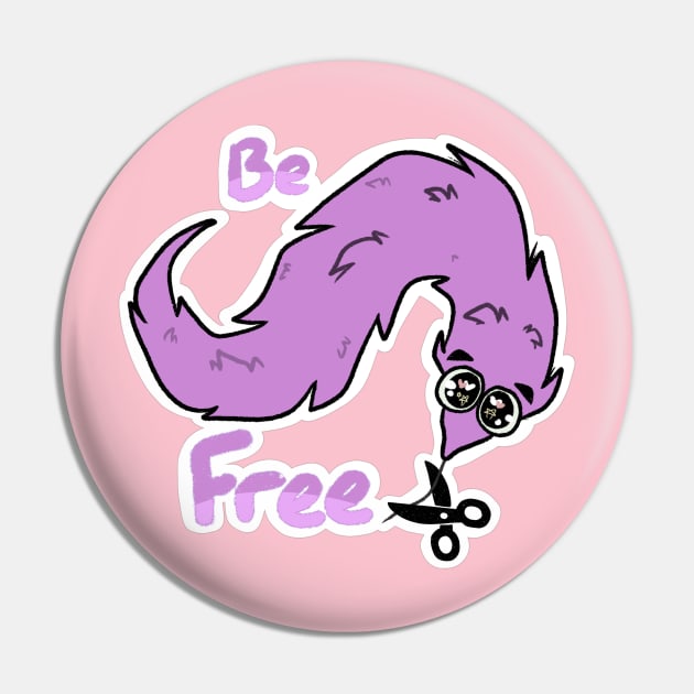 Be Free! [Pink] Pin by LotsOfRamen's Stuff!