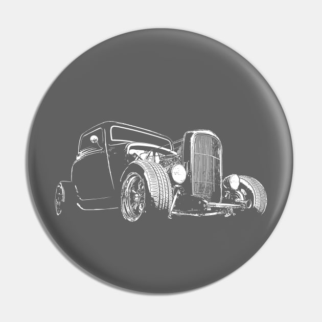 1932 Ford Model A Coupe - stylized white on dark background Pin by mal_photography