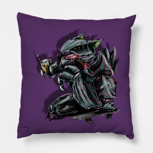 comics style alien Boss Pillow