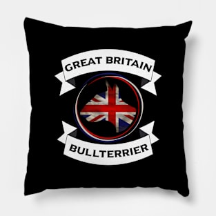Great Britain Bull Terrier Pillow