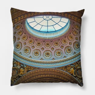 golden ornate ceiling Pillow