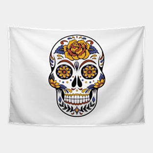 Botanical Skull Tapestry