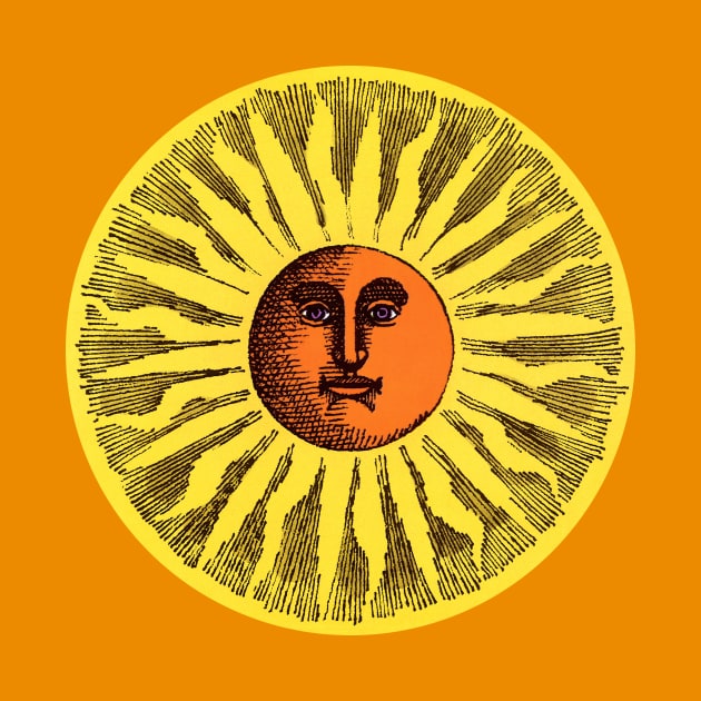 Vintage Sun, Renaissance Era Celestial Sunshine by MasterpieceCafe