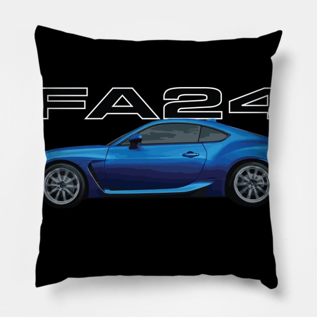 World Rally Blue Pearl BRZ 2022 gr86 zc6 86 fa24 Pillow by cowtown_cowboy