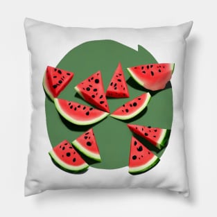 Watermelon Cool Tropical Fruit Pillow