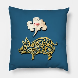 Golden Oink Pillow
