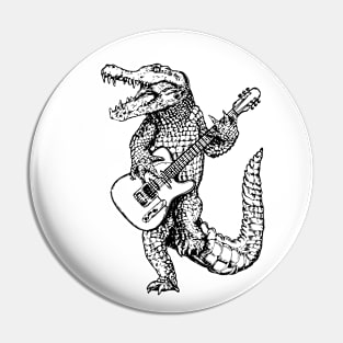 SEEMBO Alligator Playing Guitar Guitarist Musician Fun Band Pin