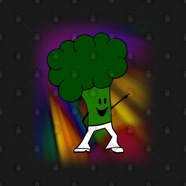 Disco Dancing Broccoli by latebirdmerch