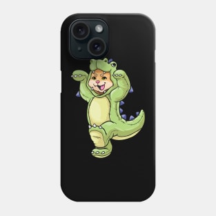 Funny cat as a dinosaur Phone Case