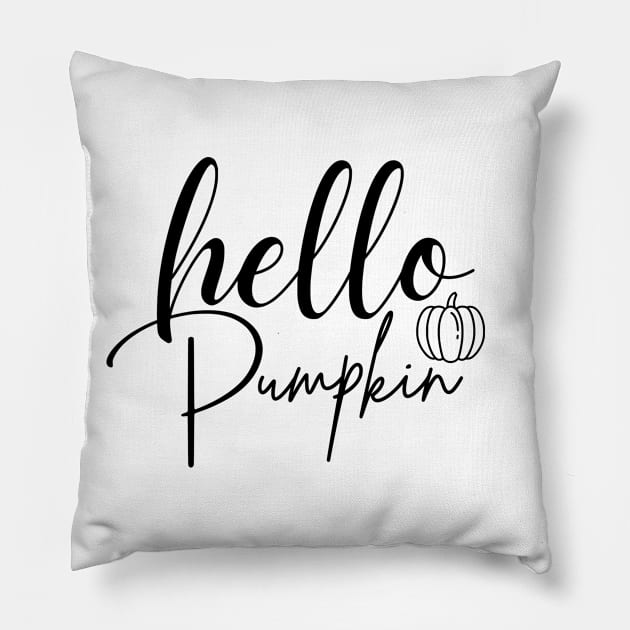 Hello pumpkin Pillow by Peach Lily Rainbow