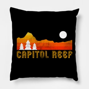 Capitol Reef  national park retro vintage Pillow