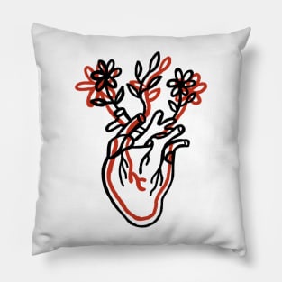 Heart love loving saint valentines minimal love Pillow