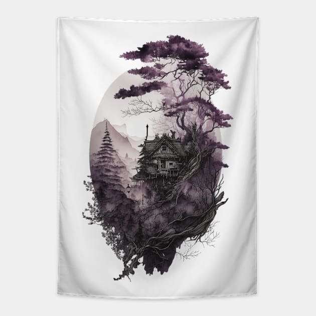 Feudal Japanese Scenery Tapestry by LetsGetInspired