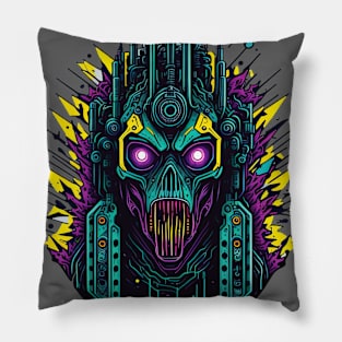 Cyborg Heads S03 D58 Pillow