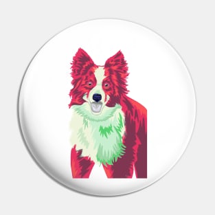 A splash of colour- Border Collie edition Pin