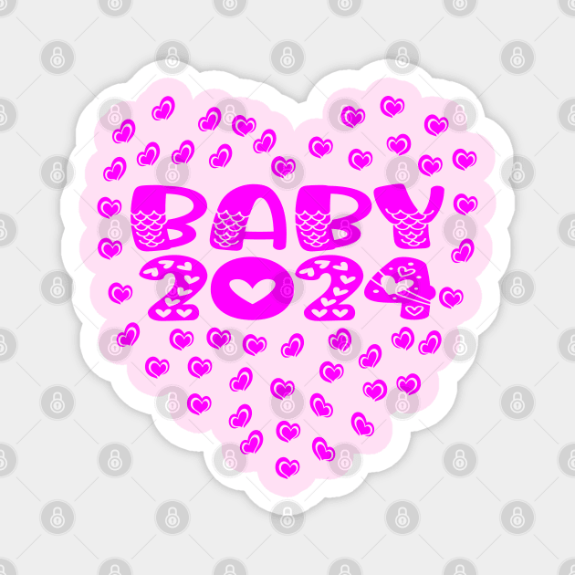 Pink Baby Birth Year 2024 PREGNANCY BABYSHOWER Baby Girl 2024