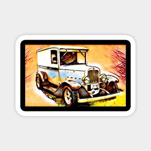 Milk Wagon Hot Rod Magnet