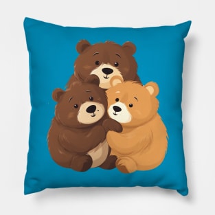 three tender bears Pillow