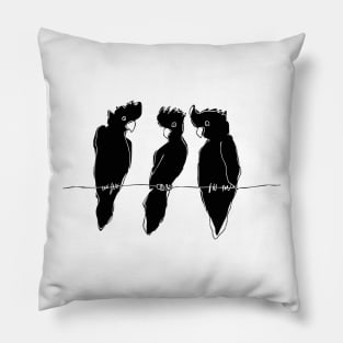 black cockatoos Pillow