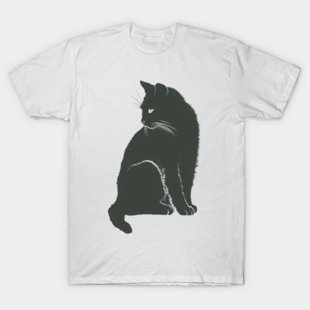 Cute Black Cat Black Cat T Shirt Teepublic Uk