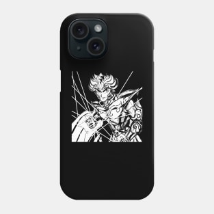 leo the gold saint in lightning plasma ecopop in saint seiya sketch art Phone Case