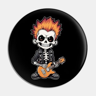 Punk Rock Skeleton 4 Pin