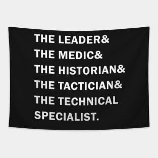 Travelers - The Leader & The Medic & The Historian & The Tactician & The Technical Specialist Tapestry