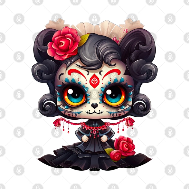 Dia de los Muertos Cat #4 by Chromatic Fusion Studio