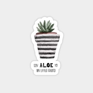 Punny Little Succulent Magnet