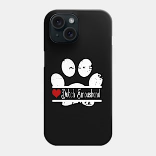 Dutch Smoushond dog paw print Phone Case