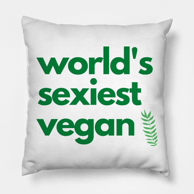 world's sexiest vegan logo Pillow by IOANNISSKEVAS