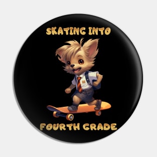 Fourth Grade Chorkie Dog Pin