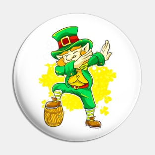 Dabbing Leprechaun Irish Beer Keg St Patricks Day Pin