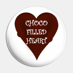 CHOCO FILLED HEART Pin