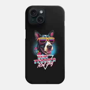 Retro Wave Bullterrier Hot Dog Shirt Phone Case