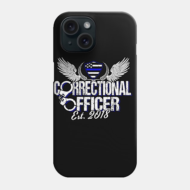 Corrections Officer 2018 Graduation Silver Line Phone Case by stockwell315designs