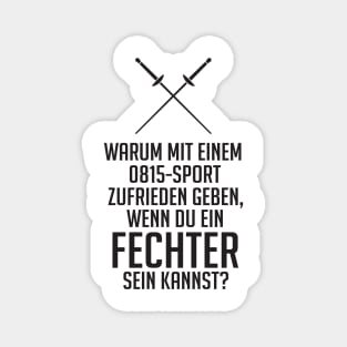 Sport fechten (black) Magnet